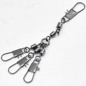 LEXOR タコ エギ スナップ トリプル 仕様 強度 40kg スイベル サルカン 釣具 仕掛け スクリュー セーフティ スプリットリング 海 蛸 ルアー プライヤー スベイル