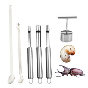 Archnote カブトムシ クワガタ 幼虫 菌糸ビン 幼虫入れ替え スプーン くり抜き器 カブクワ用品 6点セット