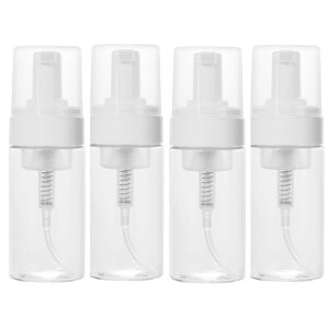 Quikaboo 泡ポンプボトル 透明フォームポンプボトル 泡ボトル 泡 ボトル ポンプボトル 詰め替えボトル 容器 旅行 携帯 100ml 4本