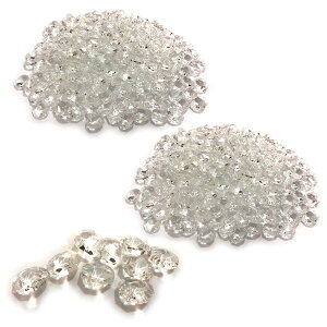 (エスネット) クリスタル 八角 ビーズ クリア 14mm 二つ穴 アクセサリー のれん 手芸 ガラス 透明 シャンデリア デコ パーツ SN-262-CB