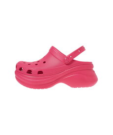 crocs CLASSIC BAE CLOGG(206302-6ZQ)【クロックス クラシック ベイ クロッグ】国内正規品 レディース ウィメンズ シューズ サンダル フットウェア 靴 厚底 シンプル ストリート カジュアル ピンク 22cm 23cm 24cm 25cm