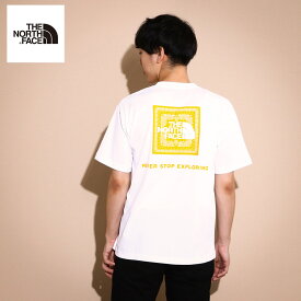 THE NORTH FACE S/S Bandana Square Logo Tee(NT32108)【ノースフェイス バンダナスクエアロゴTシャツ】22SSメンズ レディース ユニセックス トップス 半袖 国内正規品 シンプル モノトーン バックプリント 使い勝手◎ ペイズリー NT32108