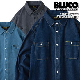 BLUCO ブルコ 長袖 デニムワークシャツ デニムシャツ 長袖シャツ メンズ BLUCO WORK GARMENT ブルコワークガーメント【送料無料】