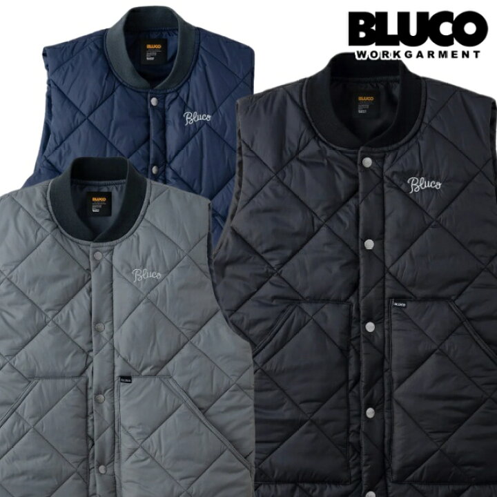 楽天市場】BLUCO ブルコ キルティングベスト リブカラー 145-35-009 