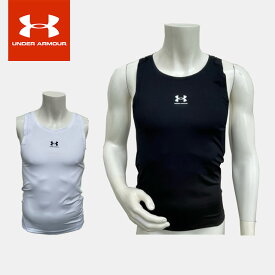 ☆ネコポス アンダーアーマー コンプレッション タンクトップ 袖なし ノースリーブ シャツ メンズ ヒートギア 夏用 1371947 UNDER ARMOUR ヒートギア コンプレッション スリーブレス タンク あす楽 対応可