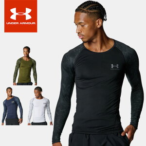 ☆ネコポス【お買い物マラソン お得なクーポン配布中♪】 アンダーアーマー UNDER ARMOUR メンズ ヒートギア コンプレッション カモ ロングスリーブ シャツ 6007728