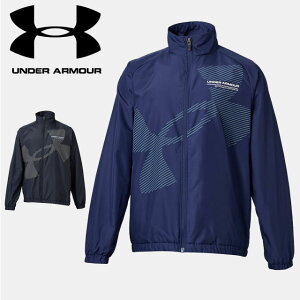 ☆アンダーアーマー UNDER ARMOUR キッズ UA トリコット ラインド スーパービッグロゴ フルジップ ジャケット Train ジャケット アウター ウインドブレーカー 6007820