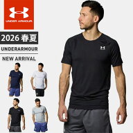 ☆ネコポス アンダーアーマー メンズ Tシャツ 半袖 丸首 ワンポイントロゴ 定番 UA ヒートギア フィッテ…