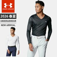 ☆ネコポス アンダーアーマー メンズ ゴルフ インナー 長袖 ワンポイントロゴ UA アイソチル フィッティ…
