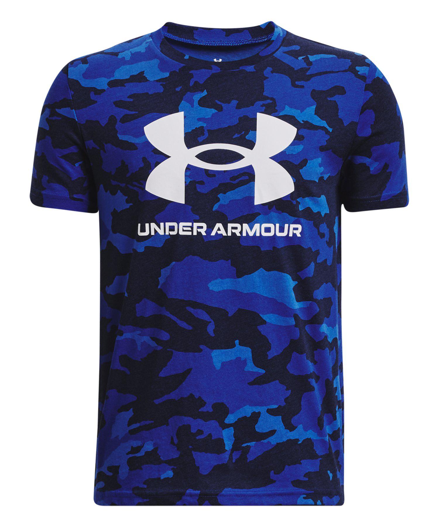 公式 アンダーアーマー UNDER ARMOUR UA UAスポーツスタイル ショートスリーブTシャツ 〈オールオーバープリント〉〈ビッグロゴ〉（トレーニング BOYS） 1376733