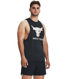 【30%OFF】公式 アンダーアーマー UNDER ARMOUR メンズ トレーニング タンクトップ UAプロジェクトロック ブラフマ ブル タンク ノースリーブ シャツ 1373787 アウトドア スポーツ ジム 運動 部活 ビッグロゴ 軽量 速乾 コットン 吸汗