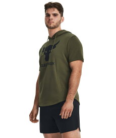 【30%OFF】公式 アンダーアーマー UNDER ARMOUR メンズ トレーニング パーカー&トレーナー UAプロジェクトロック テリー ショートスリーブ フーディー スウェット 1377427 アウトドア スポーツ ジム 運動 部活 半袖 フード ビッグプリント 吸汗 速乾 ドライ ポケット