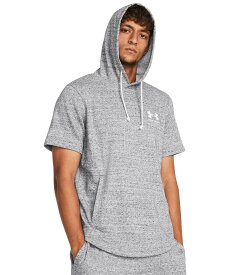【30％OFF】公式 アンダーアーマー UNDER ARMOUR UA UAライバルテリー レフトチェスト ショートスリーブ フーディー（トレーニング/MEN） 1370396 スウェット アウトドア スポーツ ジム 運動 部活 メンズ 半袖 フード 裏起毛 速乾 ポケット