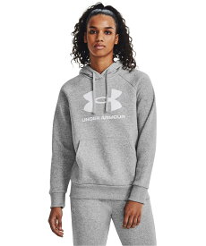 【50％OFF】公式 アンダーアーマー UNDER ARMOUR UA UAライバルフリース ビッグロゴ プルオーバー フーディー（ライフスタイル/WOMEN） 1379501 アウトドア スポーツ ジム 運動 部活 レディース 長袖 パーカー フード 軽量 保温 吸汗 速乾 カンガルーポケット