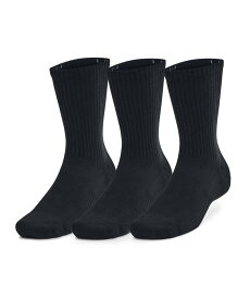 公式 アンダーアーマー UNDER ARMOUR Unisex Train 靴下 UAトレーニング コットン クルー ソックス （3足セット）（トレーニング/UNISEX） メンズ ウィメンズ キッズ 1386311 アウトドア スポーツ ジム 運動 部活 レディース ジュニア クッション 吸汗 速乾