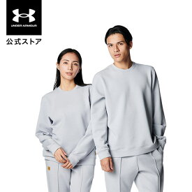 公式 アンダーアーマー UNDER ARMOUR Mens Train ジャージ UAアスリートリカバリー コージー クルー（リカバリー/UNISEX） 1388273 アウトドア スポーツ ジム 運動 部活 メンズ レディース 長袖 遠赤外線 ミネラル 血行促進 モダール ストレッチ
