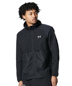 【40％OFF】公式 アンダーアーマー UNDER ARMOUR メンズ UAローンチ プロ スプリット ジャケット ランニング アウター 11800 フルジップ ジャケット 6001870 アウトドア スポーツ ジム 運動 部活 長袖 フード ファスナー ポケット 軽量 耐久 通気性 フィット