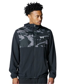 【30％OFF】公式 アンダーアーマー UNDER ARMOUR メンズ UAウーブン フルジップ フーディド ジャケット Baseball アウター ウインドブレーカー 野球 6007975 アウトドア スポーツ ジム 運動 部活 長袖 フード 軽量 耐久 メッシュ ポケット ストーム 撥水 ドライ