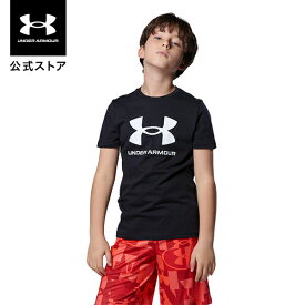 公式 アンダーアーマー UNDER ARMOUR キッズ ボーイズ トレーニング Tシャツ UA スポーツスタイル ショートスリーブTシャツ 〈ビッグロゴ〉 半袖1363282 アウトドア ジム ジュニア ガールズ 子供服 コットン 速乾 吸汗 Tシャツ 半袖