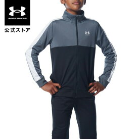 公式 アンダーアーマー UNDER ARMOUR キッズ ボーイズ トレーニング セットアップ UA カラーブロック ニット トラックスーツトレーニング 上下 1360671 アウトドア スポーツ ジム 部活 長袖 長ズボン ロングパンツ ジュニア ガールズ 子供服 フルジップ 裏起毛