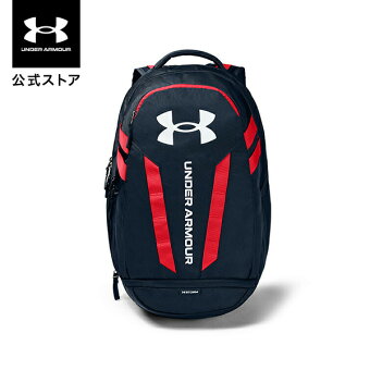 公式 アンダーアーマー UNDER ARMOUR UA ユニセックス トレーニング ハッスル5.0 1361176 バッグ バックパック リュック リュックサック メンズ レディース 撥水 ロゴ ロゴプリント アカデミー レッド ホワイト 赤 白 通勤 通学 靴収納 ポケット 部活 学校 学生 鞄 カバン