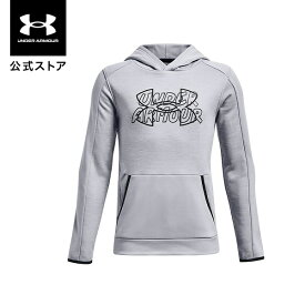 【アウトレット】公式 アンダーアーマー UNDER ARMOUR UA アーマーフリース プラス フーディー トレーニング キッズ 1366331 フリース 起毛 長袖 トップス パーカー プルオーバー ジュニア 子供服 ロゴ ポケット 吸汗速乾 防寒 軽量 通気性 アウトドア スポーツ ジム 部活