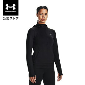 【アウトレット】公式 アンダーアーマー UNDER ARMOUR UA コールドギア インフラレッド1/2ジップ トレーニング レディース 1368028 長袖 トップス アウター パーカー ジップアップ プルオーバー トレーニングウェア ロゴ ポケット 吸汗速乾 スポーツ ジム