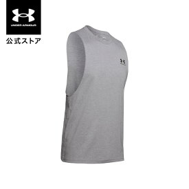 【30%OFF】公式 アンダーアーマー UNDER ARMOUR メンズ トレーニング タンクトップ UA レフトチェスト カットオフ タンク ノースリーブ シャツ1329286 アウトドア スポーツ ジム 運動 部活 コットン