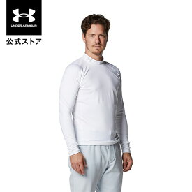 【40%OFF】【父の日】公式 アンダーアーマー UNDER ARMOUR UA メンズ ゴルフ ベースレイヤー インナー コールドギア フィッティド ロングスリーブ モックシャツ 1375334 アンダーシャツ 長袖 ゴルフウェア ロゴ 防寒 吸汗速乾 抗菌 防臭 紫外線カット アウトドア