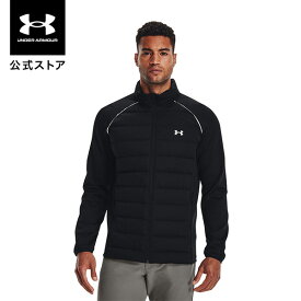 【アウトレット】公式 アンダーアーマー UNDER ARMOUR UA メンズ ゴルフ ダウンジャケット ストレッチ ダウン ハイブリッド ジャケット 1366290 長袖 アウター ジップアップ スポーツウェア トレーニングウェア ロゴ ポケット 防寒 撥水 アウトドア スポーツ ジム 運動 部活