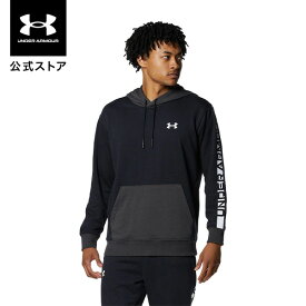 【40%OFF】公式 アンダーアーマー UNDER ARMOUR UA メンズ バスケットボール パーカー スウェット ロングスリーブ プルオーバー フーディー 1375351 長袖 トップス スポーツウェア トレーニング ロゴ ポケット 袖プリント フレンチテリー 吸汗速乾 スポーツ ジム 運動 部活