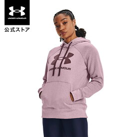 【アウトレット】公式 アンダーアーマー UNDER ARMOUR UA ライバルフリース ロゴ フーディー トレーニング レディース 1356318 フリース 起毛 長袖 トップス パーカー プルオーバー 裏起毛 ロゴ ポケット アウトドア スポーツ ジム 運動 部活