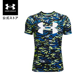 【40%OFF】公式 アンダーアーマー UNDER ARMOUR UA キッズ トレーニング テック ビッグロゴ プリント ショートスリーブ 1363278 半袖 トップス カットソー ジュニア 子供服 トレーニングウェア 総柄 アウトドア 運動 部活 スポーツ ジム