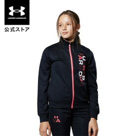 【アウトレット】公式 アンダーアーマー UNDER ARMOUR UA ガールズ トラックジャケット トレーニング ガールズ 1364233 ジャージ 長袖 ジップアップ キッズ ジュニア 子供服 ロゴ ポケット 吸汗速乾 防風 アウトドア スポーツ ジム 運動 部活