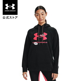 【アウトレット】公式 アンダーアーマー UNDER ARMOUR UA ライバルフリース フーディー ファン トレーニング レディース 1366112 フリース 起毛 長袖 トップス パーカー プルオーバー スポーツウェア トレーニングウェア ロゴ ポケット 吸汗速乾 裏起毛 スポーツ ジム 部活