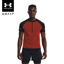 【アウトレット】【父の日】公式 アンダーアーマー UNDER ARMOUR UA インテリニット 1/2ジップ ショートスリーブ ランニング メンズ 1366503 ミッドレイヤー 半袖 トップス カットソー ランニングウェア コールドギア 吸汗速乾 通気性 ニット構造 アウトドア スポーツ ジム