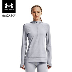 【アウトレット】公式 アンダーアーマー UNDER ARMOUR UA コールドギア インフラレッド1/2ジップ トレーニング レディース 1368028 ベースレイヤー インナー アンダーシャツ 長袖 ジップアップ ハーフジップ フーディー ポケット サムホール リフレクター