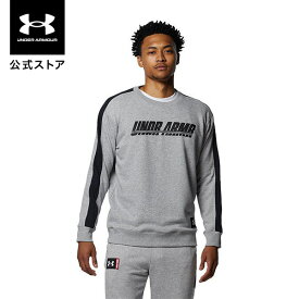 【アウトレット】公式 アンダーアーマー UNDER ARMOUR UA スウェット ロングスリーブ クルー バスケットボール メンズ 1368973 スウェット 裏起毛 長袖 トップス プルオーバー コールドギア 防寒 ロゴ ポケット アウトドア スポーツ ジム 運動 部活