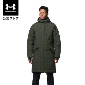 【アウトレット】公式 アンダーアーマー UNDER ARMOUR UA ロングコート トレーニング メンズ 1369369 アウター ベンチコート アウトドア スポーツ ジム 運動 部活 長袖 フード 軽量 撥水 ドライ フルジップ