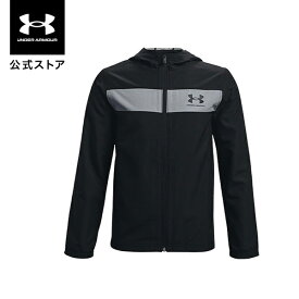 【40%OFF】公式 アンダーアーマー UNDER ARMOUR UA キッズ トレーニング スポーツスタイル ウインドブレーカー 1370183 アウター 上 長袖 フード付き ジップアップ 撥水 ジュニア 子供 子供服 スポーツウェア アウトドア ランニング ジョギング スポーツ ウェア 運動 部活