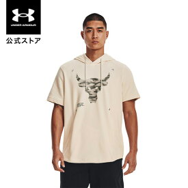 【40%OFF】公式 アンダーアーマー UNDER ARMOUR UA メンズ トレーニング プロジェクトロック テリー ショートスリーブ フーディー 1370465 スウェット パーカー 半袖 トップス プルオーバー ロゴ 吸汗速乾 アウトドア スポーツ ジム 運動 部活