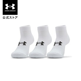 公式 アンダーアーマー UNDER ARMOUR UA ユニセックス トレーニング コア ローカット ソックス 3足セット 1361574 靴下 メンズ レディース ショートソックス 吸汗速乾 抗菌 防臭 メッシュ Yヒール ロゴ ジム 靴下 陸上 マラソン