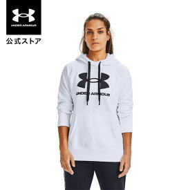 【50%OFF】公式 アンダーアーマー UNDER ARMOUR UA レディース トレーニング パーカー ライバルフリース フーディー 〈ロゴ〉 1356318 長袖 トップス プルオーバー ロゴ ポケット 裏起毛 防寒 吸汗速乾 スポーツ ジム 運動 部活