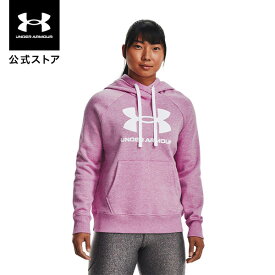 【母の日】【40%OFF】公式 アンダーアーマー UNDER ARMOUR UA レディース トレーニング パーカー ライバルフリース フーディー 〈ロゴ〉 1356318 長袖 トップス プルオーバー ロゴ ポケット 裏起毛 防寒 吸汗速乾 スポーツ ジム 運動 部活