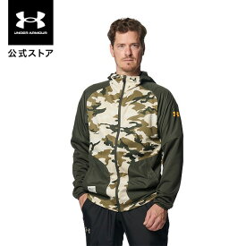 【50%OFF】【父の日】公式 アンダーアーマー UNDER ARMOUR UA メンズ ベースボール 野球 ジャケット アウター ハイブリッド フルジップ ジャケット 1375377 長袖 ジップアップ フーディー アウター トレーニング カモ 迷彩 ロゴ ポケット 撥水 アウトドア スポーツ ジム