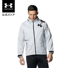 公式 アンダーアーマー UNDER ARMOUR メンズ トレーニング ジャージ UA アーマーニット ウインドジャケット 1378379 アウトドア スポーツ ジム 運動 部活 長袖 フルジップ フード アウター 防風 撥水 ストレッチ ニット ドライ 収納可能