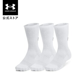 公式 アンダーアーマー UNDER ARMOUR Unisex Train 靴下 UAトレーニング コットン クルー ソックス （3足セット）（トレーニング/UNISEX） メンズ ウィメンズ キッズ 1386311 アウトドア スポーツ ジム 運動 部活 レディース ジュニア クッション 吸汗 速乾