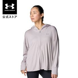 【30％OFF】公式 アンダーアーマー UNDER ARMOUR ウィメンズ UAUVプロテクション フルジップ フーディー Train 長袖 ロングスリーブ 6300 6001328 アウトドア スポーツ ジム 運動 レディース フード ヒートギア UVカット 吸汗 速乾 伸縮 ドライ 臭い軽減 ポケット サムホール