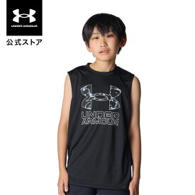 公式 アンダーアーマー UNDER ARMOUR キッズ UAテック ハイブリッド プリント タンク Train タンクトップ ノースリーブ シャツ 00 6007590 アウトドア スポーツ ジム 運動 部活 ジュニア 子供服 吸汗 速乾 伸縮 ドライ 臭い軽減