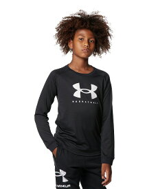 【30%OFF】公式 アンダーアーマー UNDER ARMOUR UA キッズ ボーイズ バスケットボール Tシャツ 長袖 テック ロングスリーブ Tシャツ 〈ビッグロゴ〉 1375353 ロンT トップス カットソー ジュニア 子供服 トレーニング 吸汗速乾 抗菌 防臭 軽量 アウトドア